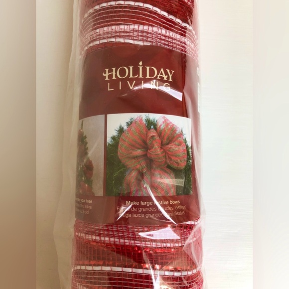 NEW 30 Ft Roll Holiday Red Mesh Ribbon & Christmas Bear Burlap Santa Sack - Picture 5 of 11